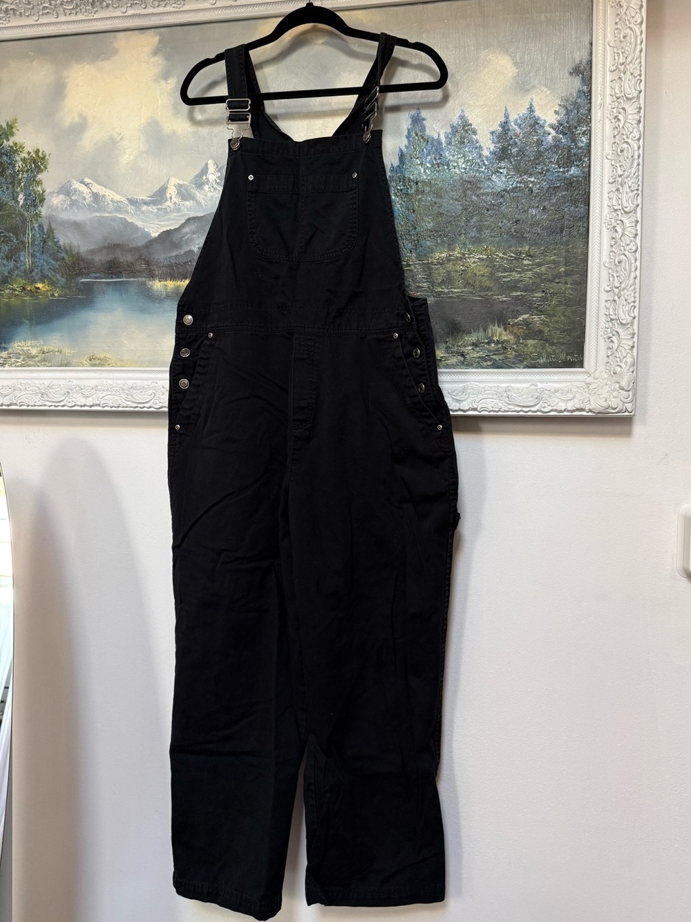 Crazy Horse Liz Claiborne Black Women’s Denim Overalls